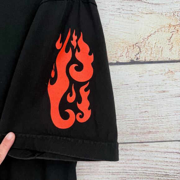 Kinda Fit Kinda Fat Making Gainz T-Shirt Mens M Black Uncle Iron Burning Ramen - Picture 5 of 8